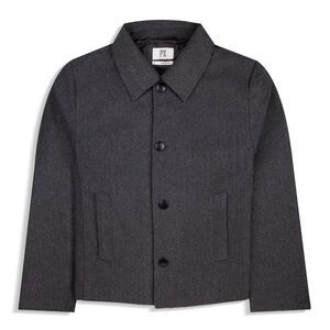 PX Clothing Charcoal Grey Peacoat Jacket - Size Small